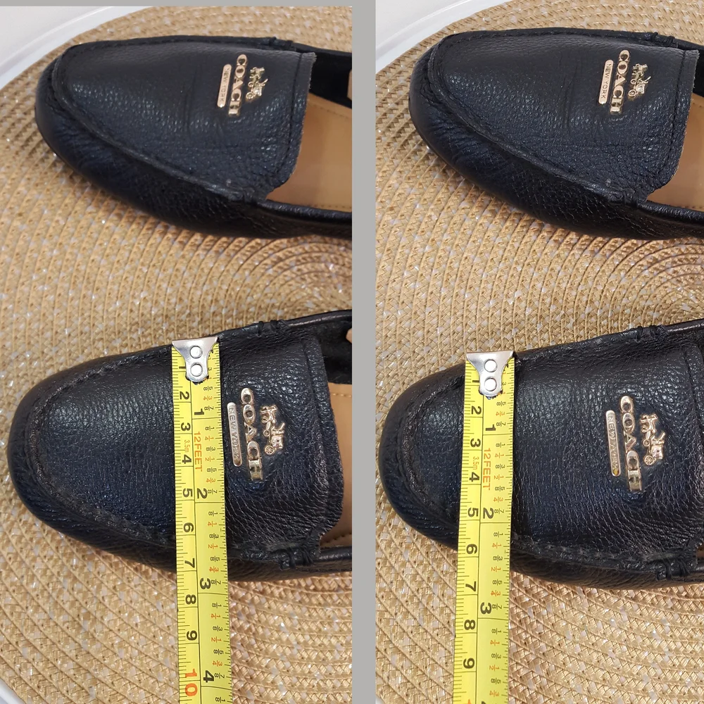 Coach💋Black Leather Slip-On Marley Driver loafer flats - Picture 8 of 12